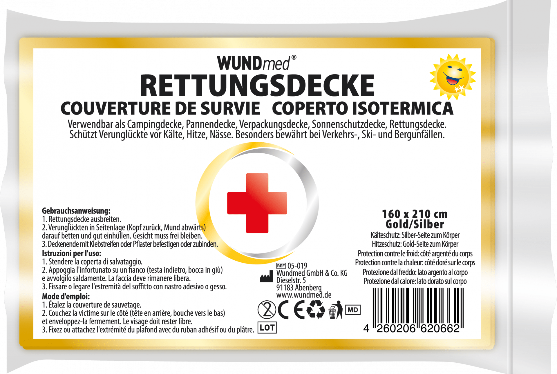 WUNDmedRettungsdecke Gold - SilberDocMed GmbH